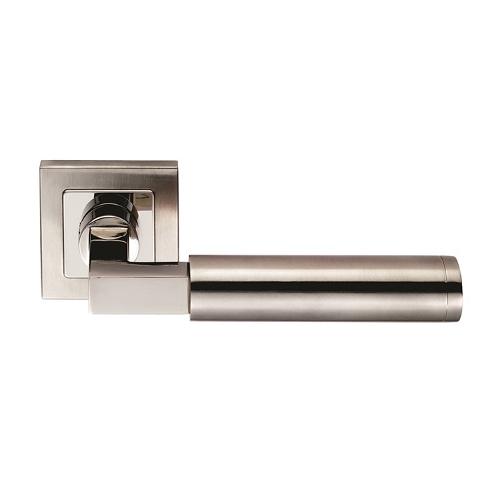 Fagus Designer Lever Door Handle on Sprung Square Rose